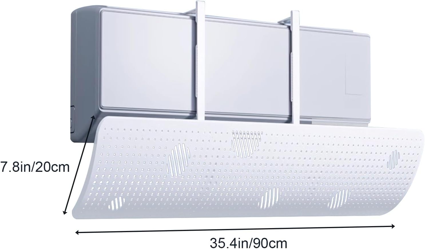 180° Adjustable Air Conditioner Deflector, Ac Vent Deflector, Wind Direction Baffle for Cooling, Heating, for Home, Office