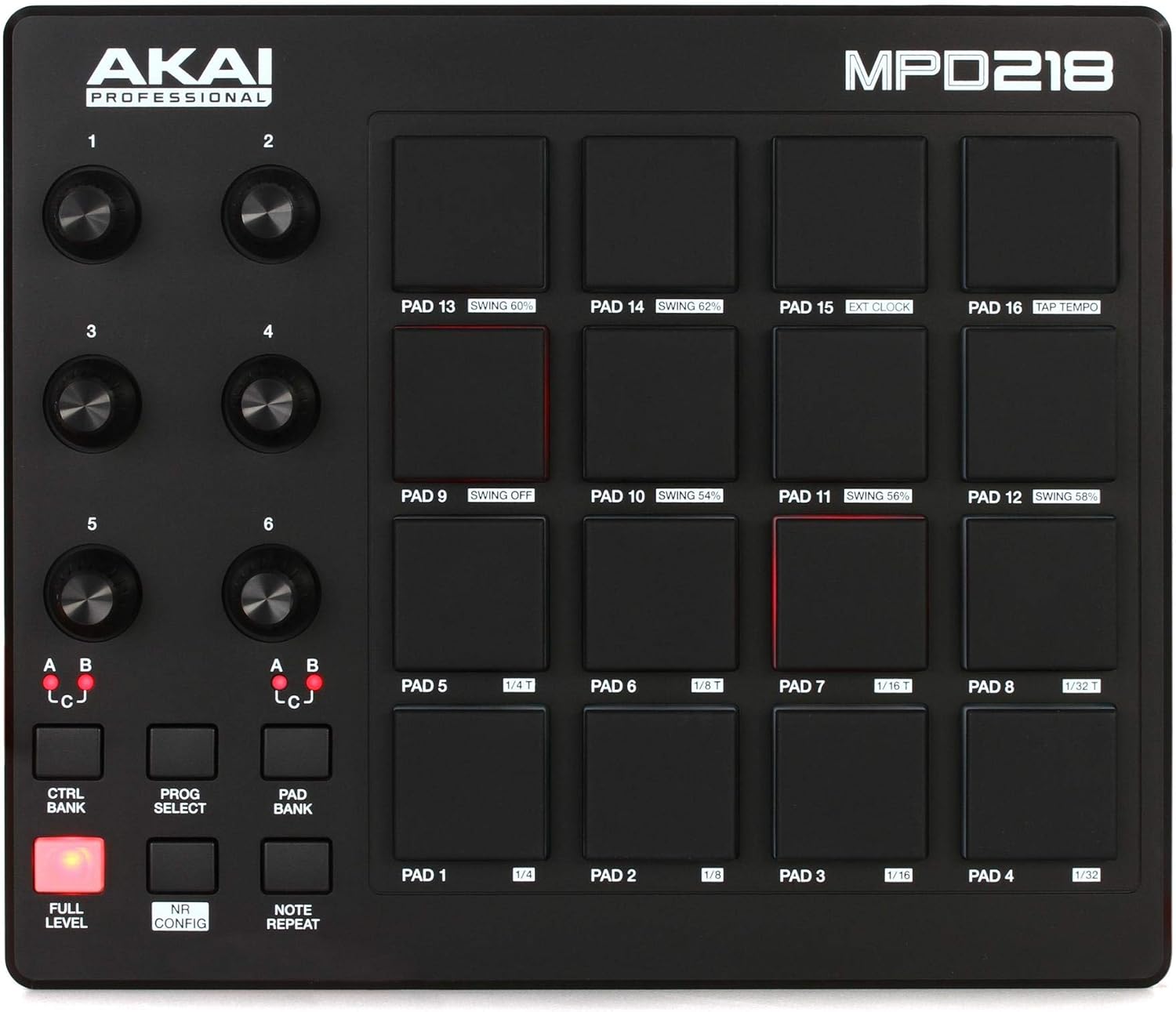 Akai Professional MPD218 16-Pad MIDI Pad Controller and Tripod Laptop Stand