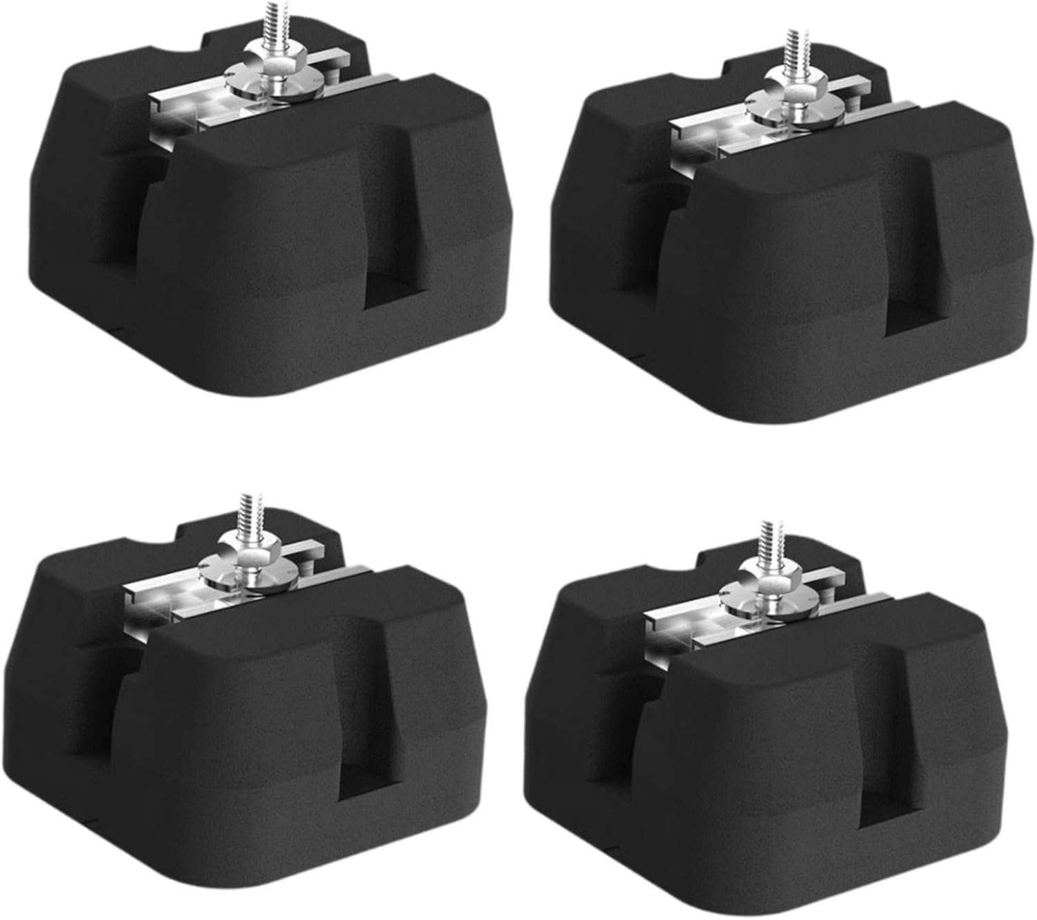 4X Air Conditioning Anti Vibration Pad Isolator Rubber Pad Easy Installation Shockproof Pads for Air Conditioner Attachments, C 100x100x65mm