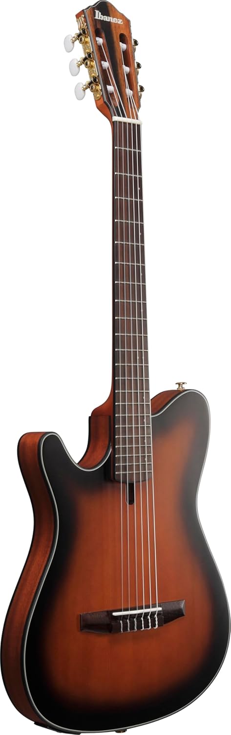 Ibanez FRH10N Thinline Left-handed Nylon Acoustic-electric Guitar - Brown Sunburst
