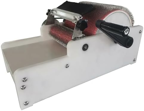 Manual Wool Carding Machine for Mixing Fleece, Heavy Duty Drum Carder with Aluminum Alloy Speed Change Wheel and Belt Drive, Perfect for Handcrafting and Textile Projects