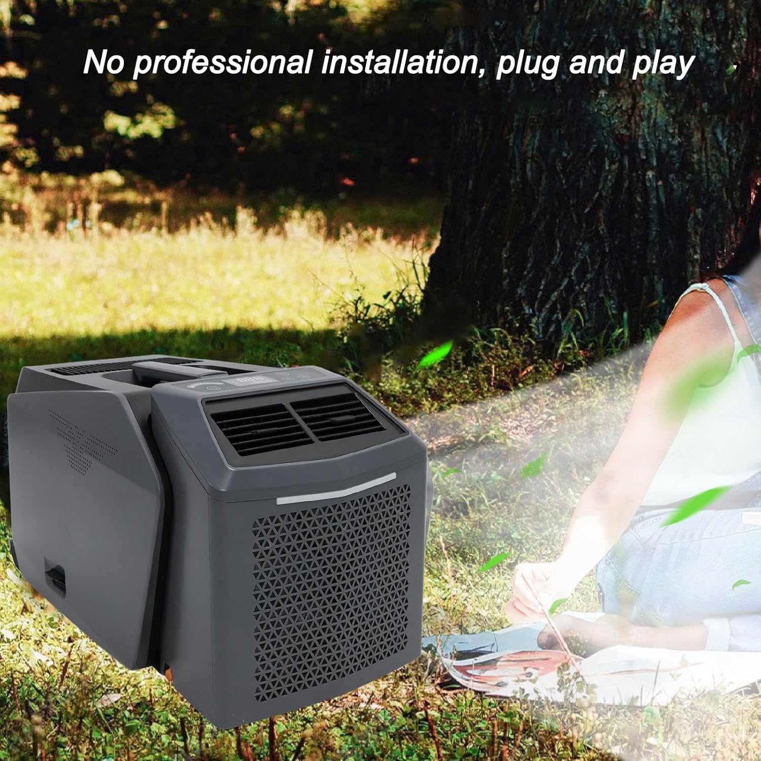 Portable Air Conditioner, 6200BTU Camping Tent AC Unit 48V Split Type for Dorms Kitchen Room Office Camping Pet Cold Warm Dual Frequency