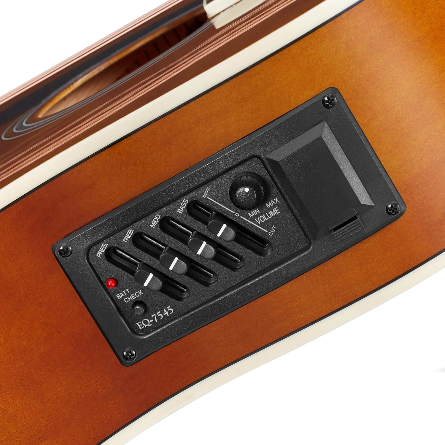 Ashthorpe Full-Size Left-Handed Dreadnought Cutaway Acoustic-Electric Guitar Bundle - Premium Tonewoods - Brown