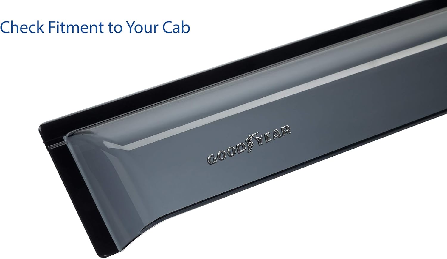 Goodyear Shatterproof Window Deflectors for Trucks Ford F250 F350 Super Duty 1999-2016 SuperCab, Tape-on Rain Guards, Window Visors, Vent Deflector, Vent Visor, Truck Accessories, 4 pcs-GY008528