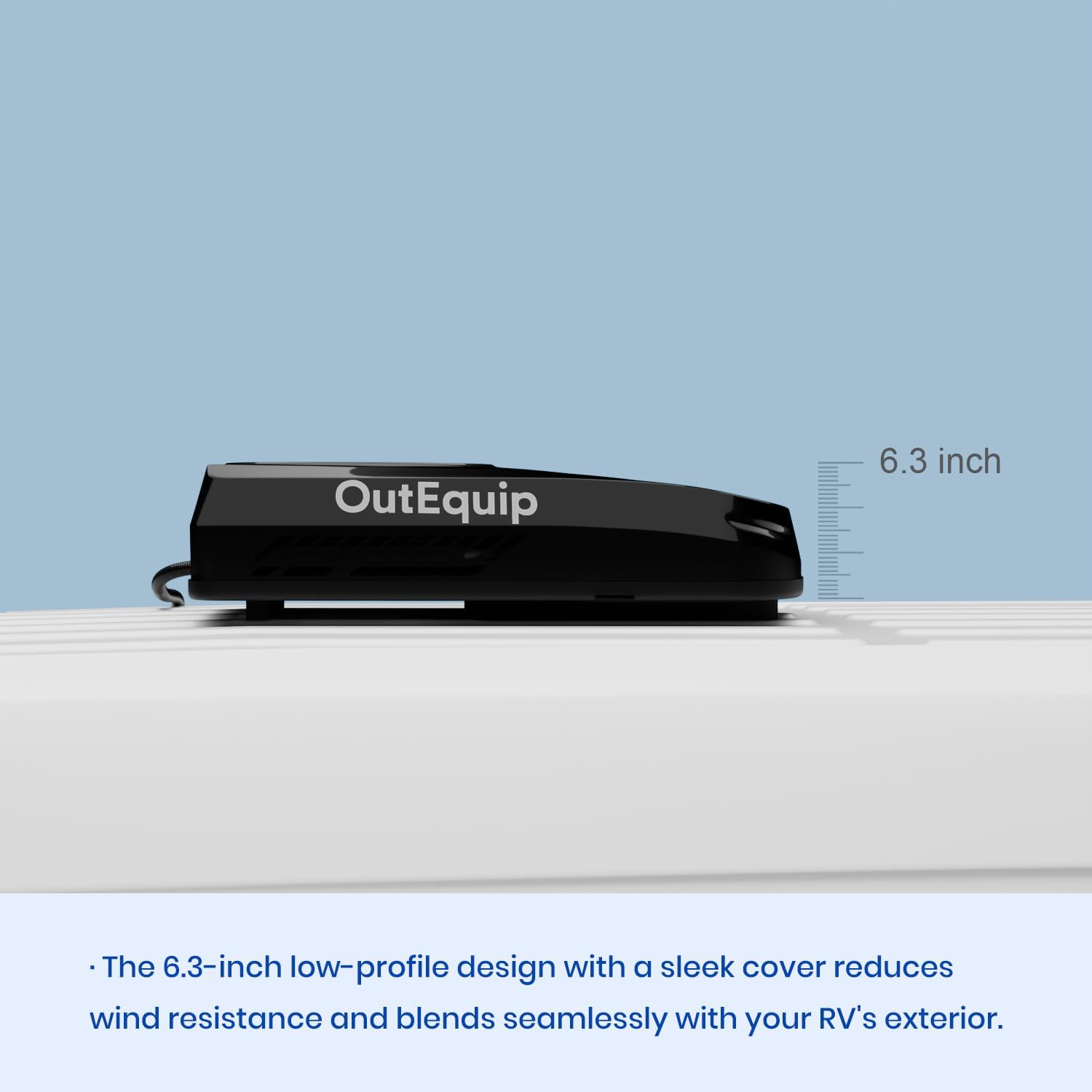 12V RV Rooftop Air Conditioner, 10,000 BTU Low Profile DC Air Conditioner – Quiet Battery Powered AC Unit for RV, Van, Camper, Truck, Trailer, Boat – Black Shell Design (No Heater)