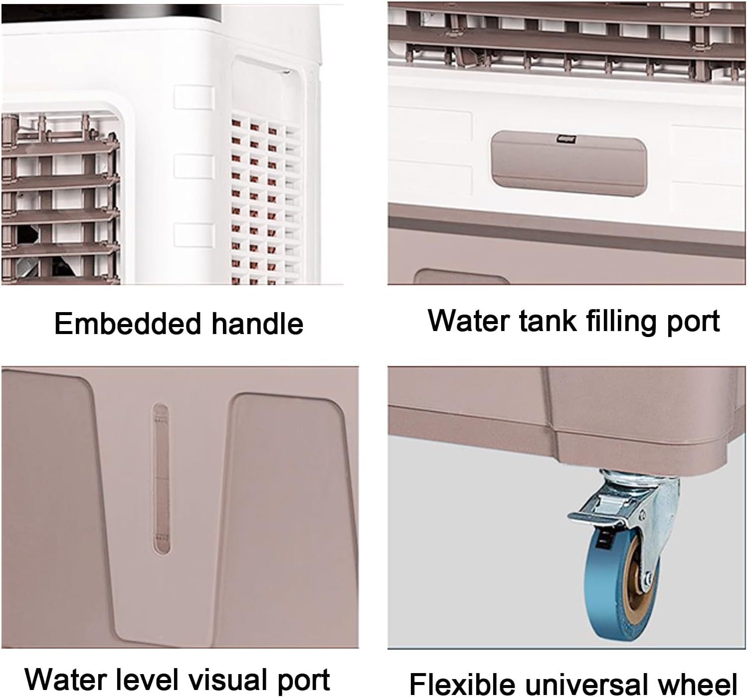 Swamp Cooler Air Conditioner, Evaporative Air Cooler with 26.4 Gallon Water Tank and Remote, 4 Ice Box, 8H Timer, Portable Cooling Fan with 3 Speeds for Commercial, Industrial, Garage, Outdoor Use