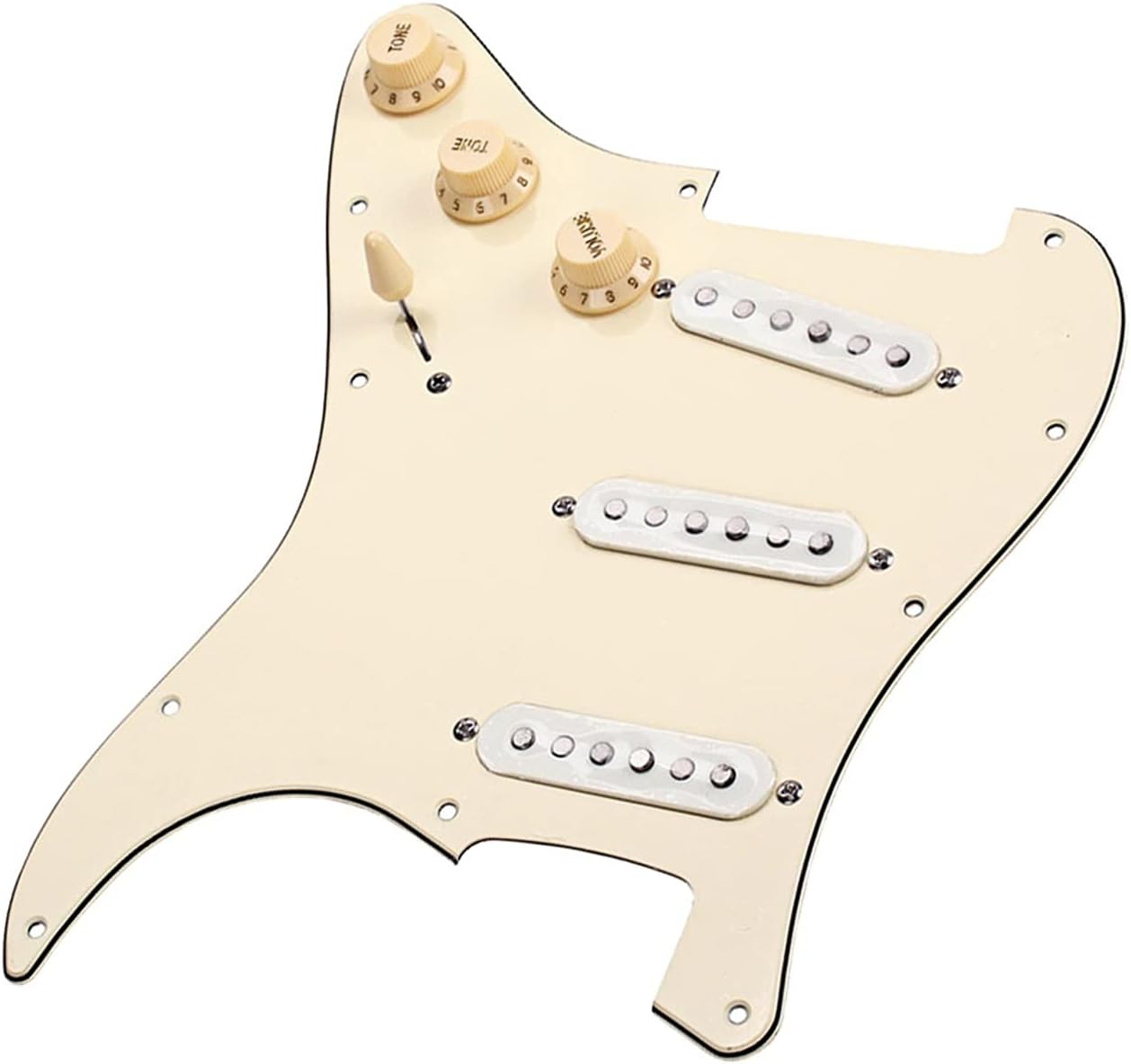 Pickguard Pre-Wired Prewired Loaded SSS Pickguard Alnico V Single Coil Pickups for Electric Guitar Parts