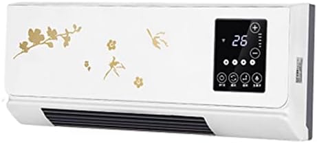 Space Heater 2000W Wall Mounted Air Cooler Conditioner Heater Fan Heating Cooling Room Bathroom Waterproof Remote Timing Air Conditioning Fan Electric Heaters, Gold