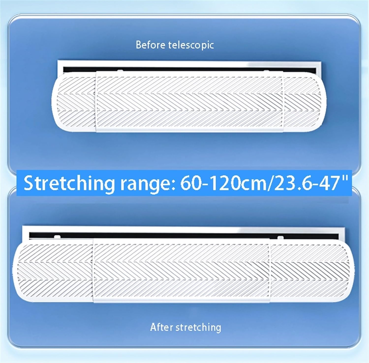 Air conditioning deflector Retractable length Top Outlet Central AC Air Flow Deflector, Adjustable Air Conditioner Deflector, Air Cooled Baffle Wind Direction Windshield