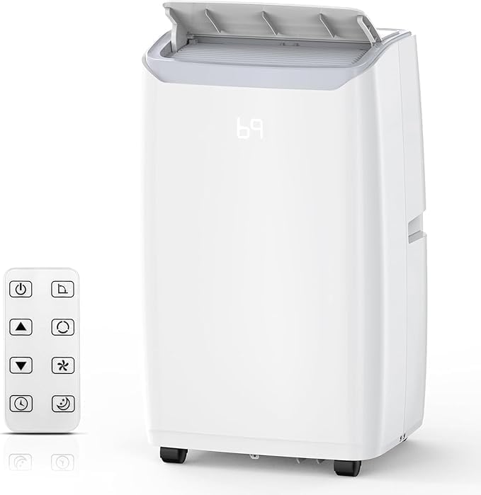 14,000 BTU Portable Air Conditioner for Rooms up to 750 Sq.Ft, 3-in-1 Portable AC Unit with Cooling, Dehumidifier & Fan Modes, Remote, 24H Timer, Sleep Mode, Window AC Kit, AC Unit for Bedroom