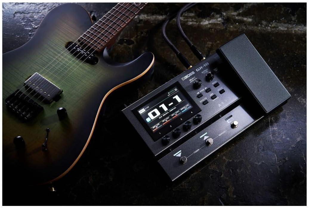 BOSS GX-10 | Compact Guitar & Bass Effects Processor | GX-100 Sound Engine | Colour Touch Display | 32 Amp Types & 170 BOSS Effects | Multi-mode Footswitches & Expression Pedal | AIRD Technology