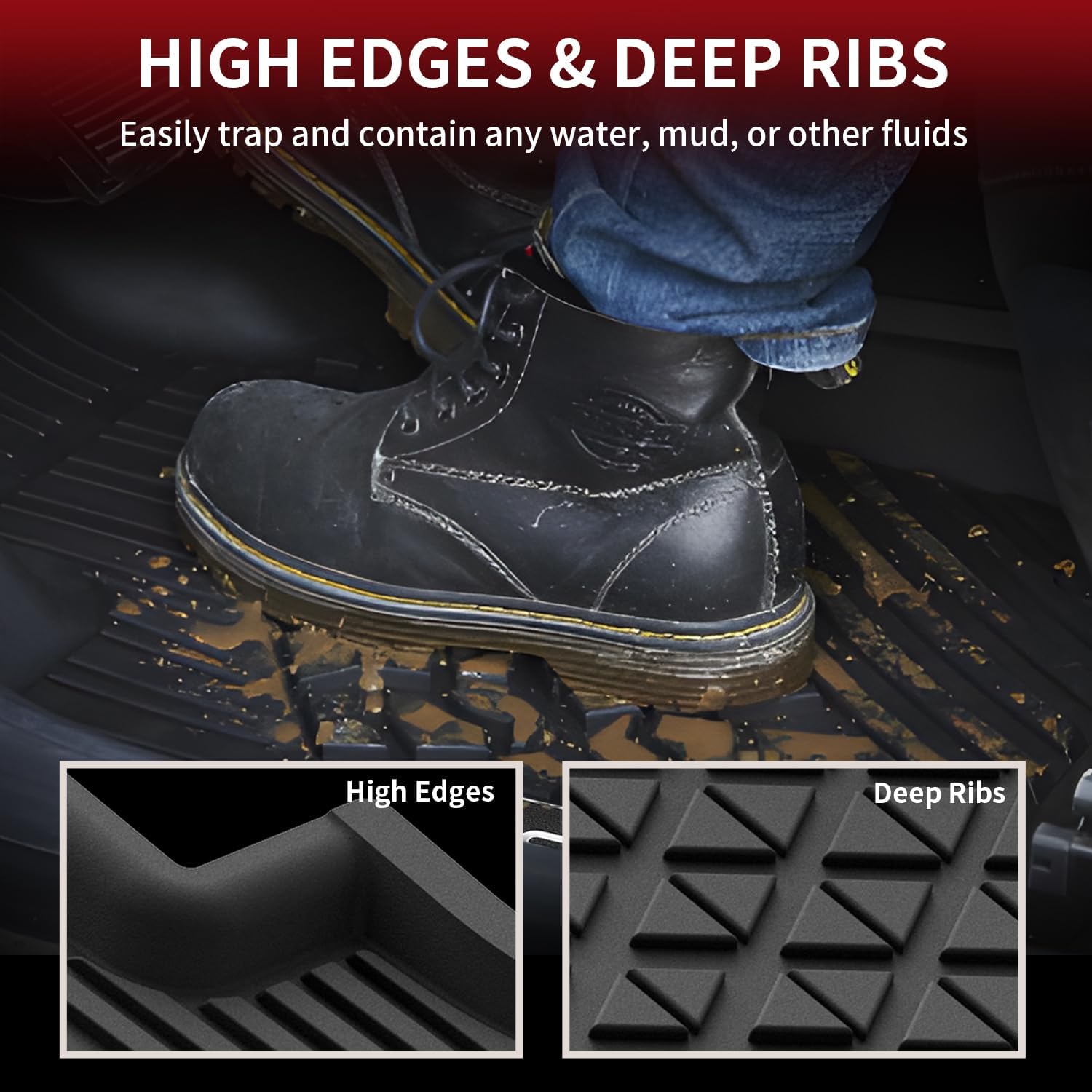 LASFIT Floor Mats & Cargo Liner for BMW IX 2022-2024 2025 2026 xDrive45 xDrive50 xDrive60 M60 M70, All Weather Protection Floor Liners, TPE Car Mat for BMW Accessories 1st & 2nd Row & Trunk Full Set