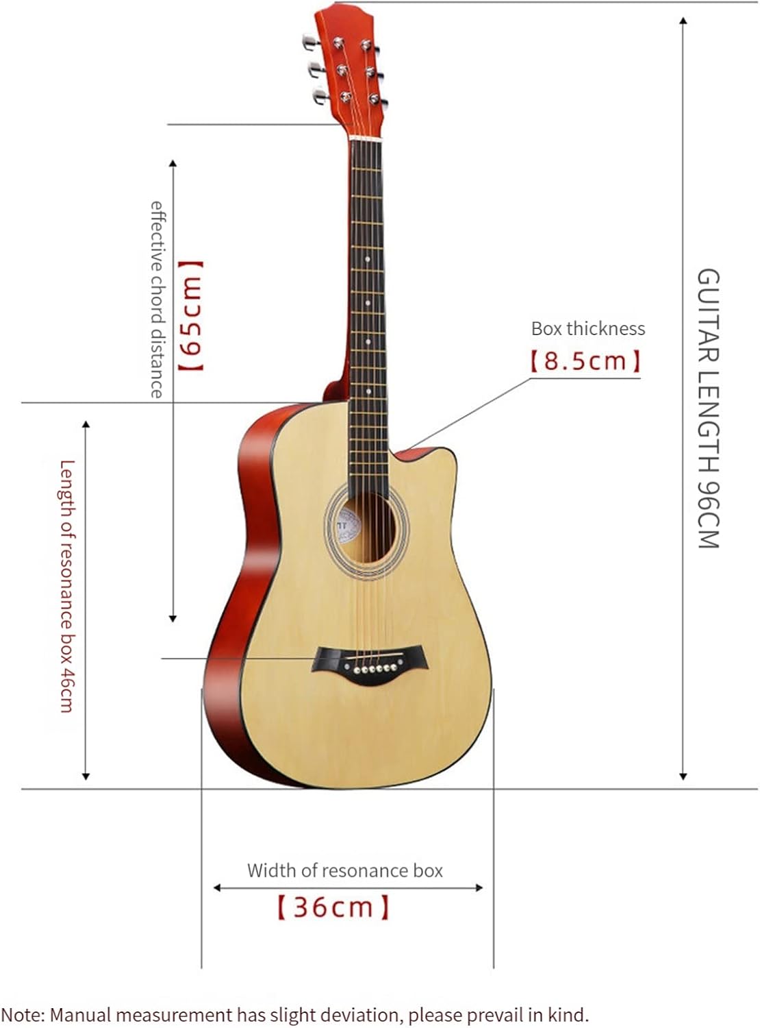 Acoustic Guitar Wooden Elementary Auspicious Folk Song acoustic guitar Beginner Musical Instrument (coffee)