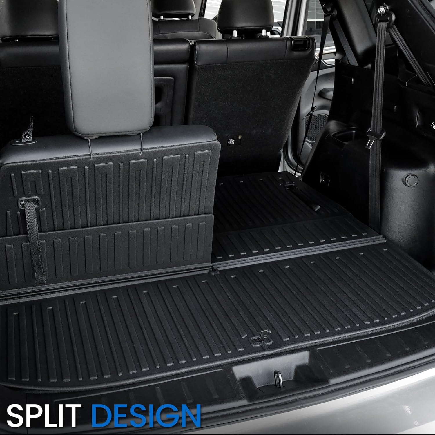 Floor Mats Cargo Mat Set for 2022-2025 Mitsubishi Outlander (Not Fit Sport or PHEV), All Weather TPE Backrest Mat Trunk Mat Cargo Liner Accessories(Floor Mats+Backrest Mats+Cargo Mat)