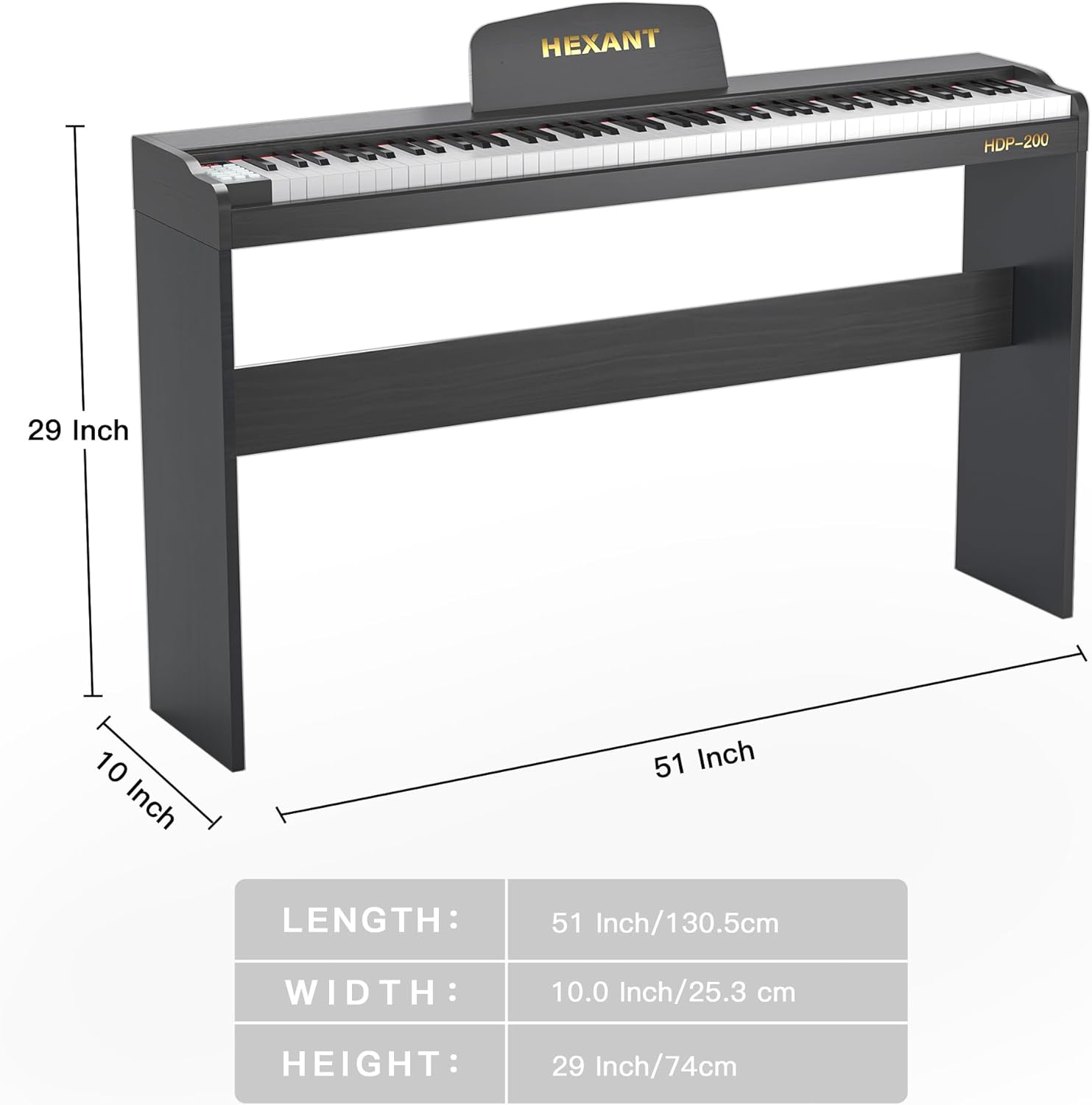 88 Key Digital Piano Keyboard, Semi Weighted Electric Keyboard Piano with 900 Tones, 700 Rhythms, 110 Demo Songs, 64 Polyphony and Sustain Pedal, Full Size Home Digital Piano for Beginners and Adults