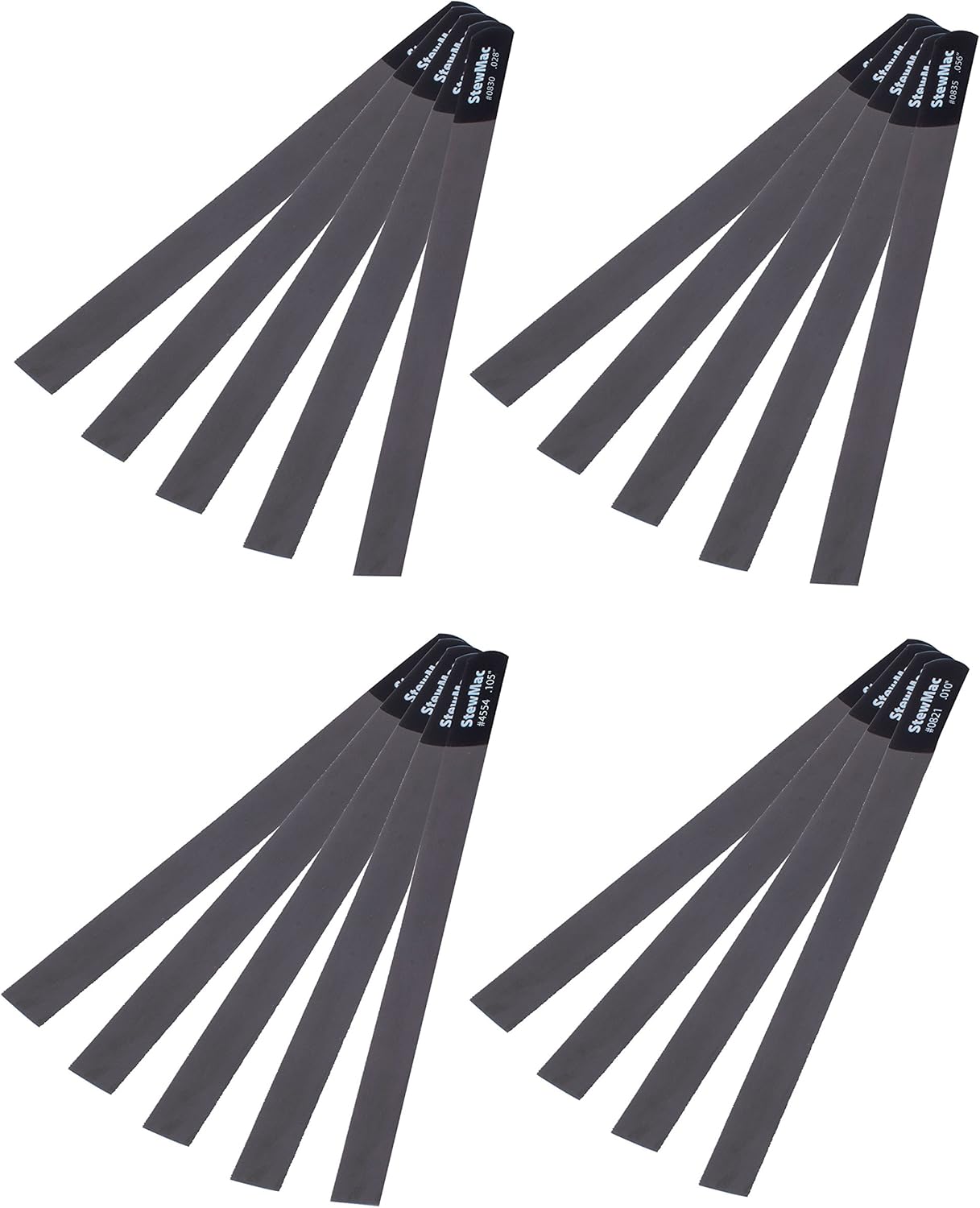 StewMac Gauged Nut Slotting Files - Complete Set of 19 (0.010