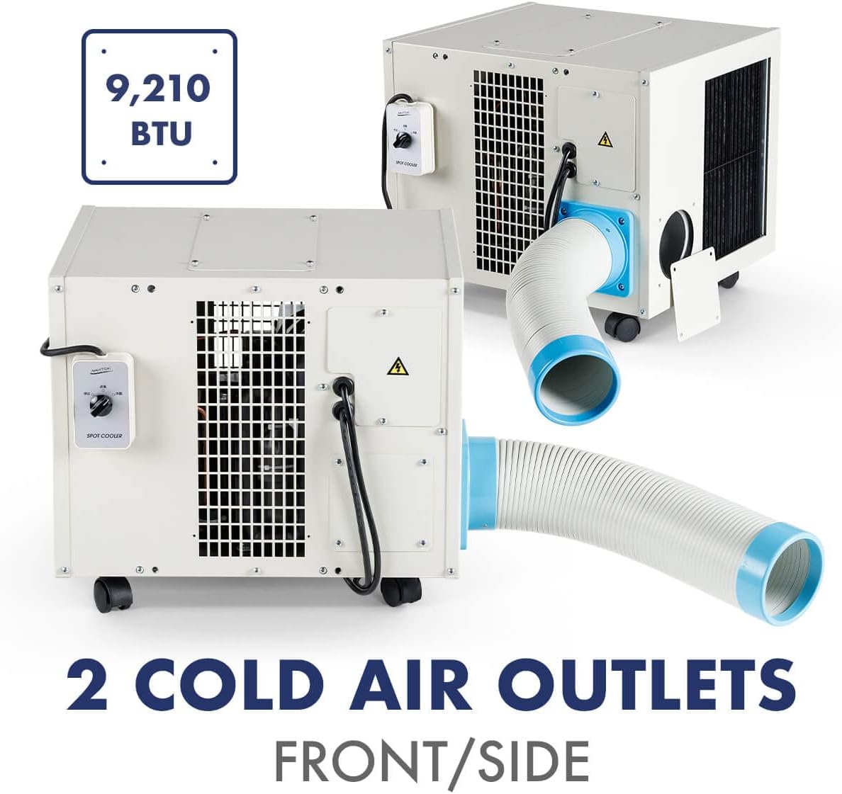 Uninex SAC25FC Indoor/Outdoor KOOLZONE Mobile Spot Cooler with Casters, Low Profile, Floor Type, Industrial Grade, 9,210-BTU, R410A Refrigerant