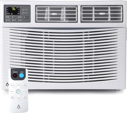 10,000 BTU Window Air Conditioner with WiFi, 115V, Window AC Cools up to 750 Sq. Ft for Bedroom, Living Room, Quiet Operation with Remote & App Controll, 3 Fan Mode,Sleep&ECO Mode,Washable Filter