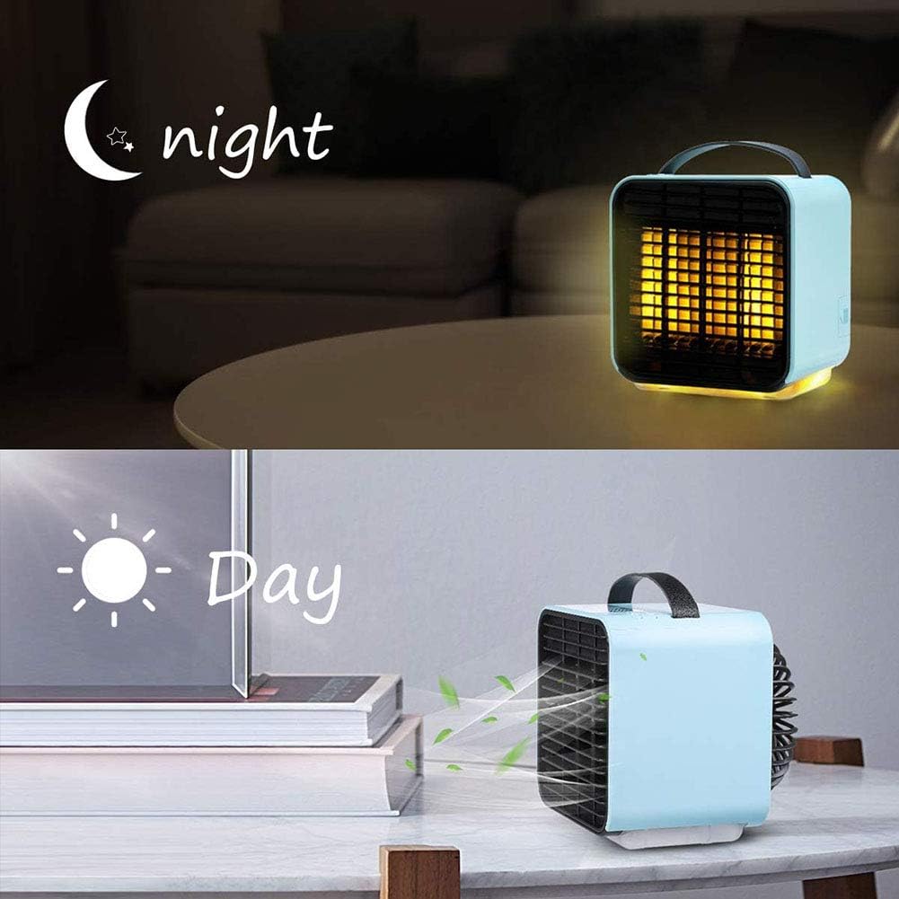 Portable Air Conditioner Mini Air Cooler Fan Fast Cooling Air Conditioner Unit with LED Lights USB Humidifier Mobile Air Conditioner for Home and Office