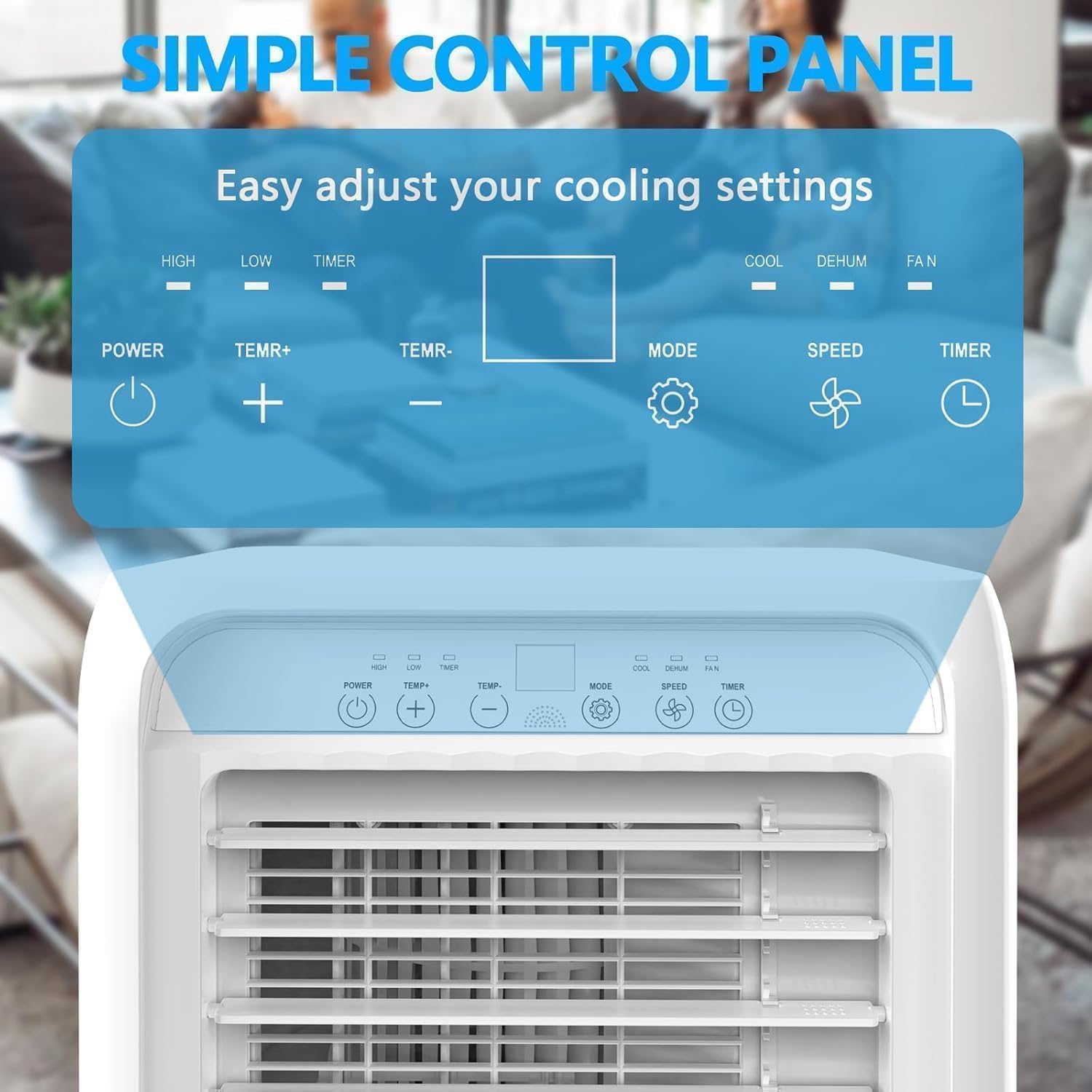 8,000 BTU Portable Air Conditioner – 3-in-1 Cooling, Fan & Dehumidifier for 350 Sq.Ft | Remote Control, Sleep Mode, 24H Timer & Window Kit Included