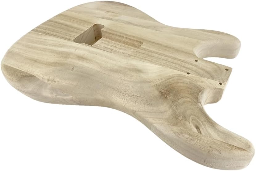 Unfinished Paulownia Electric Guitar Body, HSH Pickup Routing, Lightweight Bolt-On Body for DIY Guitar Projects Replacement (Style 2)