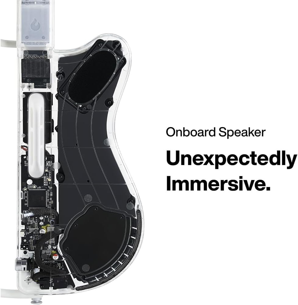 LAVA GENIE Stringless Guitar with Travel Case Black Bundle with Rok-It Tripod Guitar Stand, Goby Labs Microphone Sanitizer