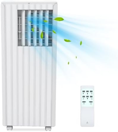 Portable Air Conditioner, 8000 BTU for Rooms Up to 350 Sq Ft. Smart Portable AC Unit with Follow Me Remote, 3 IN 1 Ac Unit Dehumidifier, Fan, Cools Up Suitable for Bedroom, Living Room