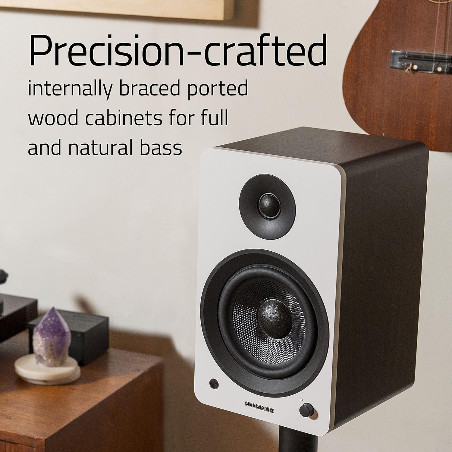 Fluance Ai61 Powered 2-Way 2.0 Stereo Bookshelf Speakers with 6.5