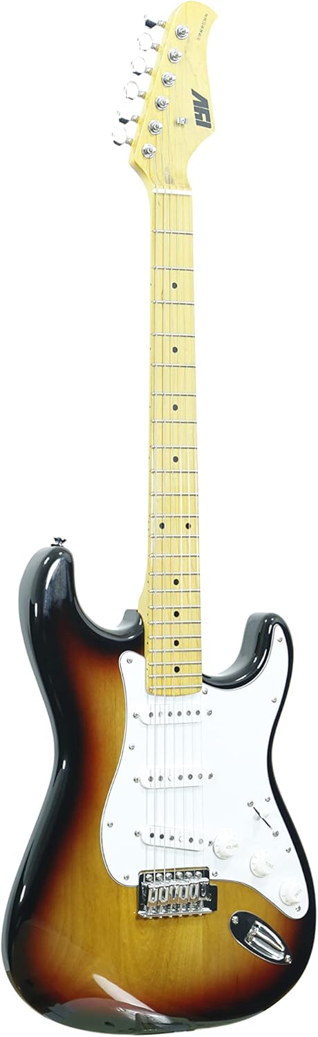 IYV 6 String Solid-Body Electric Guitar, Right, Sunburst (IS-200 SB), 41.73 x 16.54 x 3.15 inches