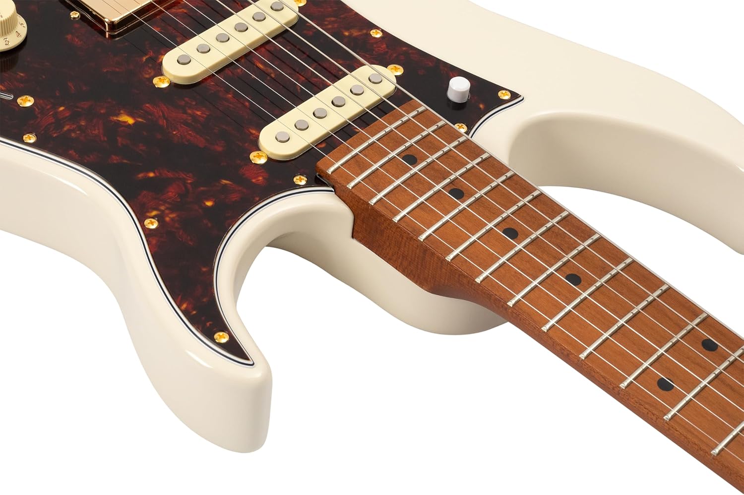 Vola Electric Guitar OZ JRM J2 Olympic White Gloss Handmade in Japan MIJ Roasted Maple Neck Gotoh Bridge Gotoh Locking Tuner Signature model 6 Strings Modern C Neck For All Levels