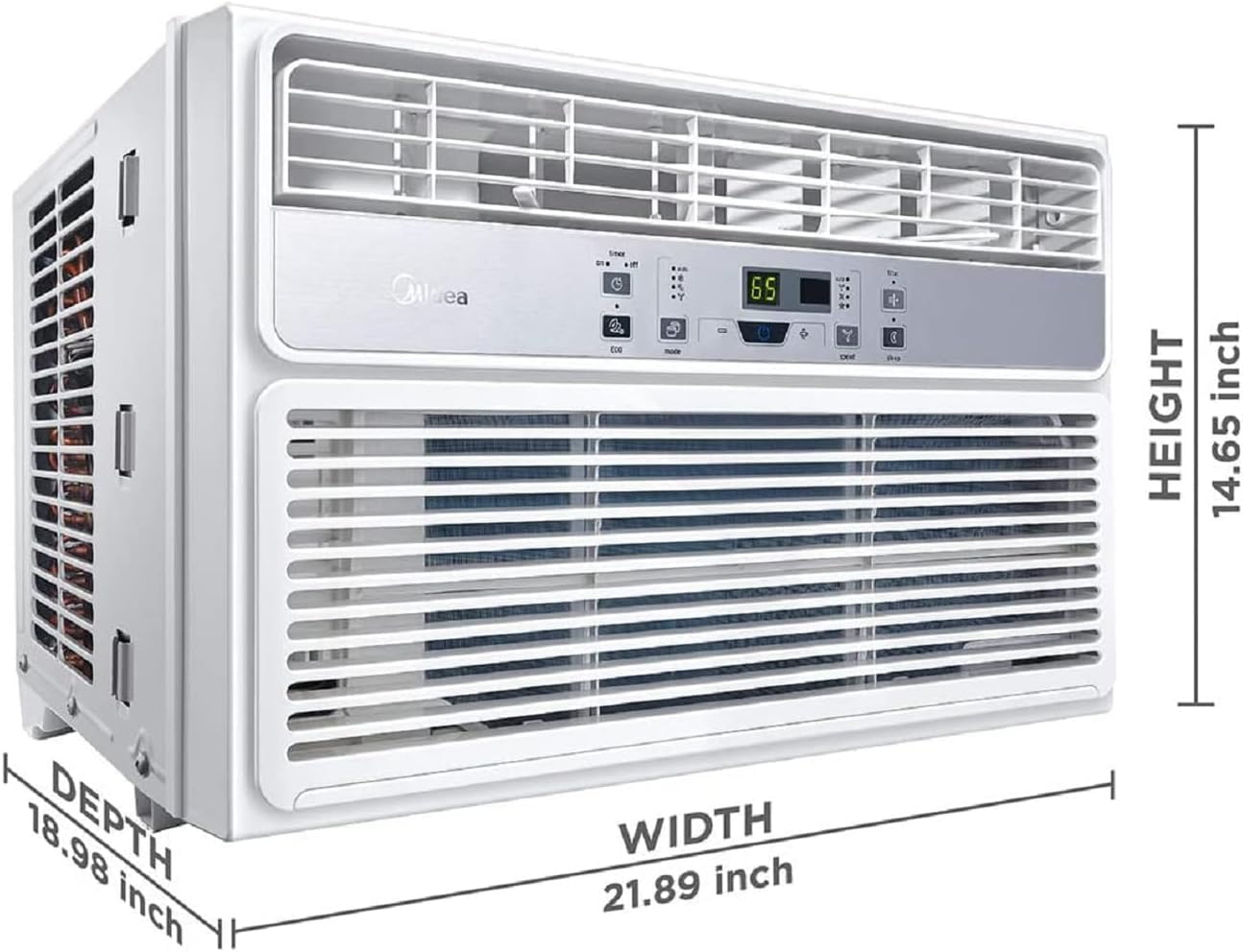 Midea 12,000 BTU EasyCool Window Air Conditioner, Dehumidifier and Fan - Cool, Circulate and Dehumidify up to 550 Sq. Ft., Reusable Filter, Remote Control