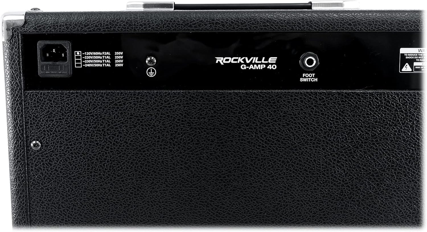 Rockville G-AMP 40 40W Guitar Combo Amplifier, Bluetooth, Mic Input with Echo, USB/SD Playback, Footswitch, Built-in Effects, Portable for Practice and Performance