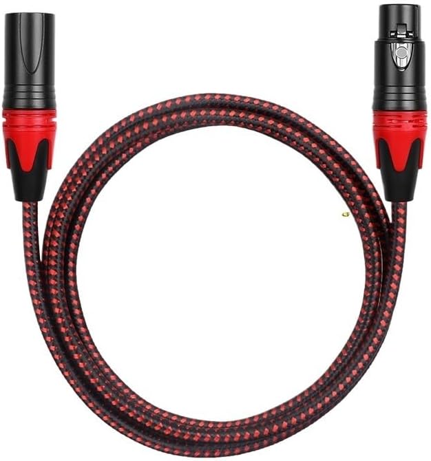 XLR Cable Male to Female 3-pin Balanced Microphone Audio Cable for MICR Mixers Studio Podcasts Amplifier Camera Camera(Male to Female,2m)