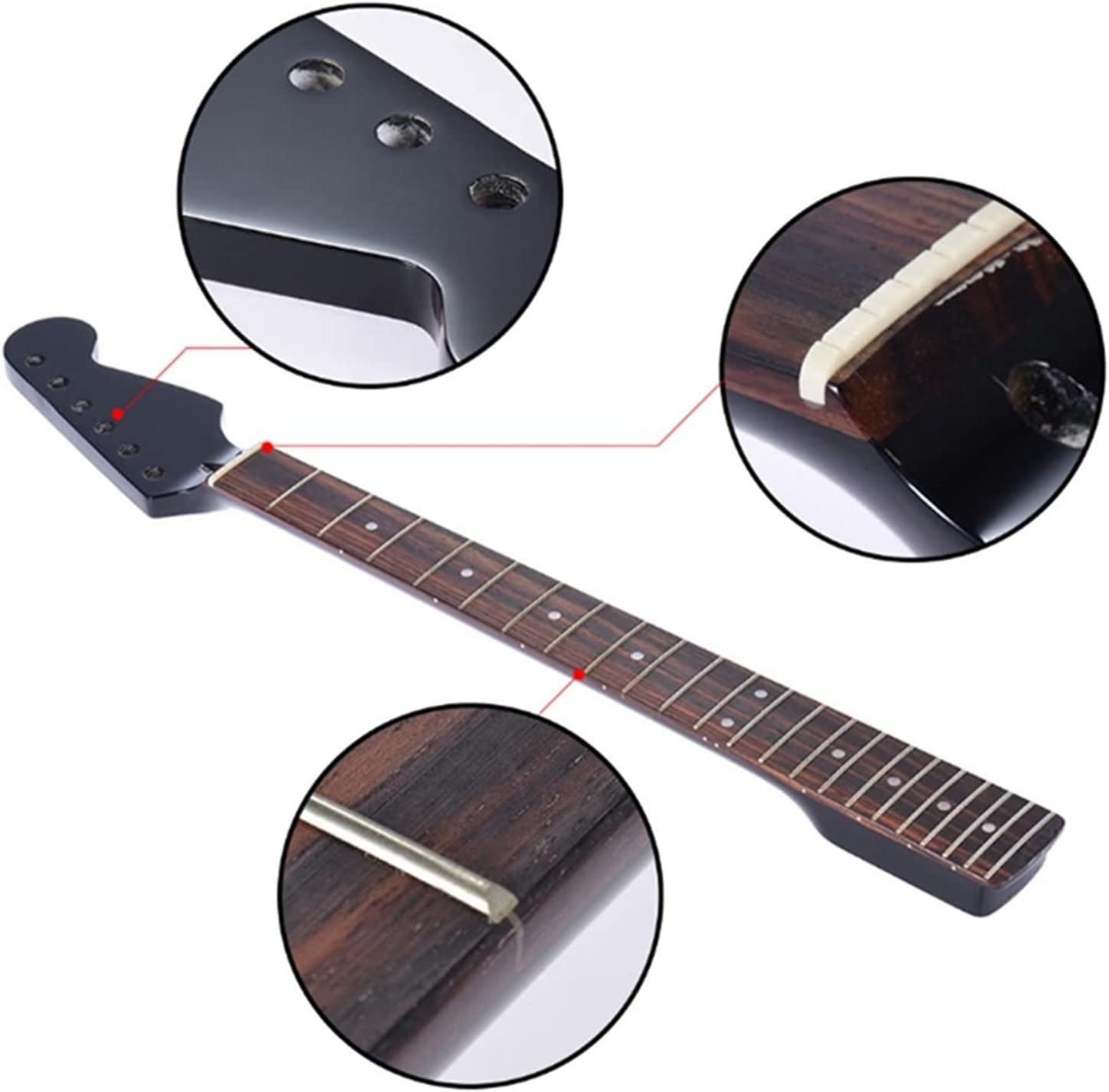 22 Frets Electric Guitar Neck Replacement Maple Neck Rosewood Fretboard Fingerboard for Electric Guitar Tool Guitar ​Neck Replacement