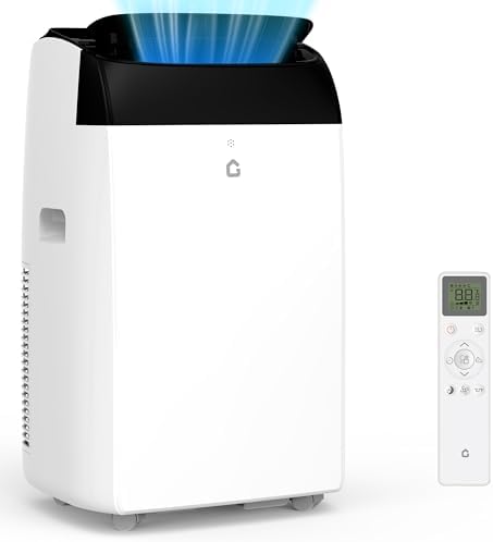 12000 BTU Portable Air Conditioners, 3-IN-1 Free Standing Cooling AC Unit with Fan & Dehumidifier, Quiet Air Condicionado Cooling Up to 550 Sq.Ft, with Remote Control & 24H Timer Function