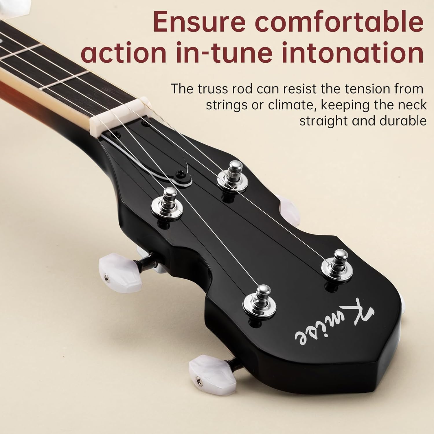 Kmise Banjo, 5 String Banjos with Remo Head Full Size 38 Inch Closed Back with Removable Resonator, Strings Pack, Finger Picks, Strap, Case, Tuner Set Accessories for Starter Adults Beginner Gift