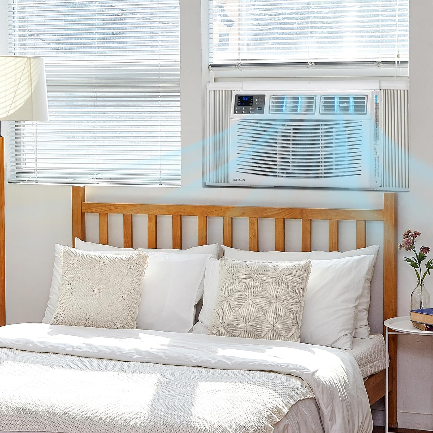 ROVSUN 18000 BTU Air Conditioner Window Unit with Heat, 4-in-1 Window AC Unit Cooler, Heater, Dehumidifier & Fan with Timer, Remote Control & Installation Kit for Rooms up to 1000 Sq. Ft, 208/230V