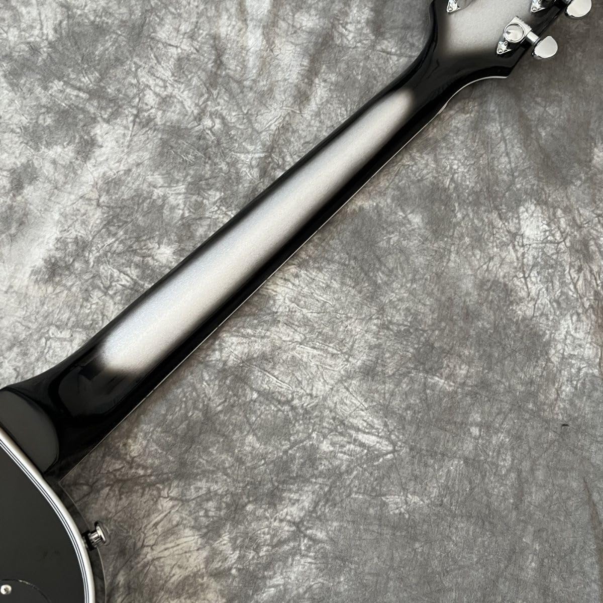 Electric Guitar Silver Burst Single Cutaway Solid Body Set Neck Dual Humbuckers Chrome