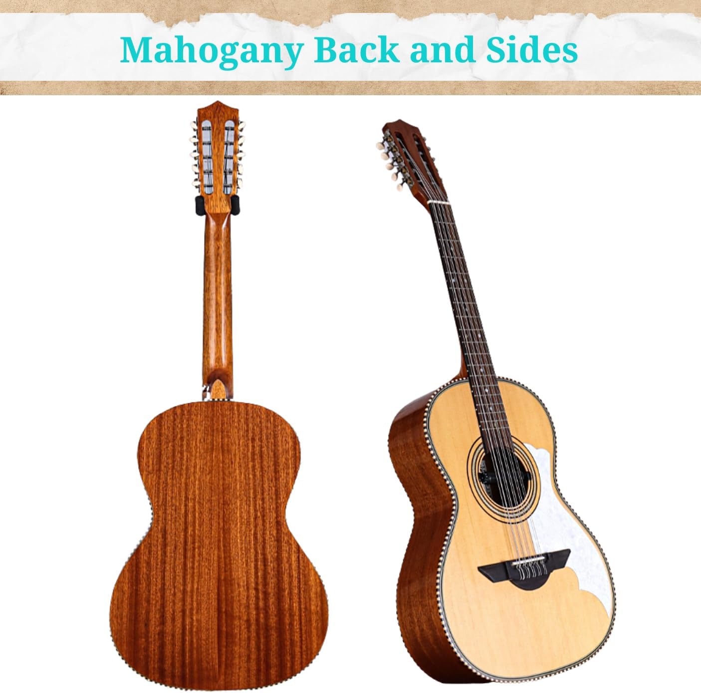 H. Jimenez LBQ2NCE Bajo Quinto El Musico Series Non-Cutaway Acoustic-Electric