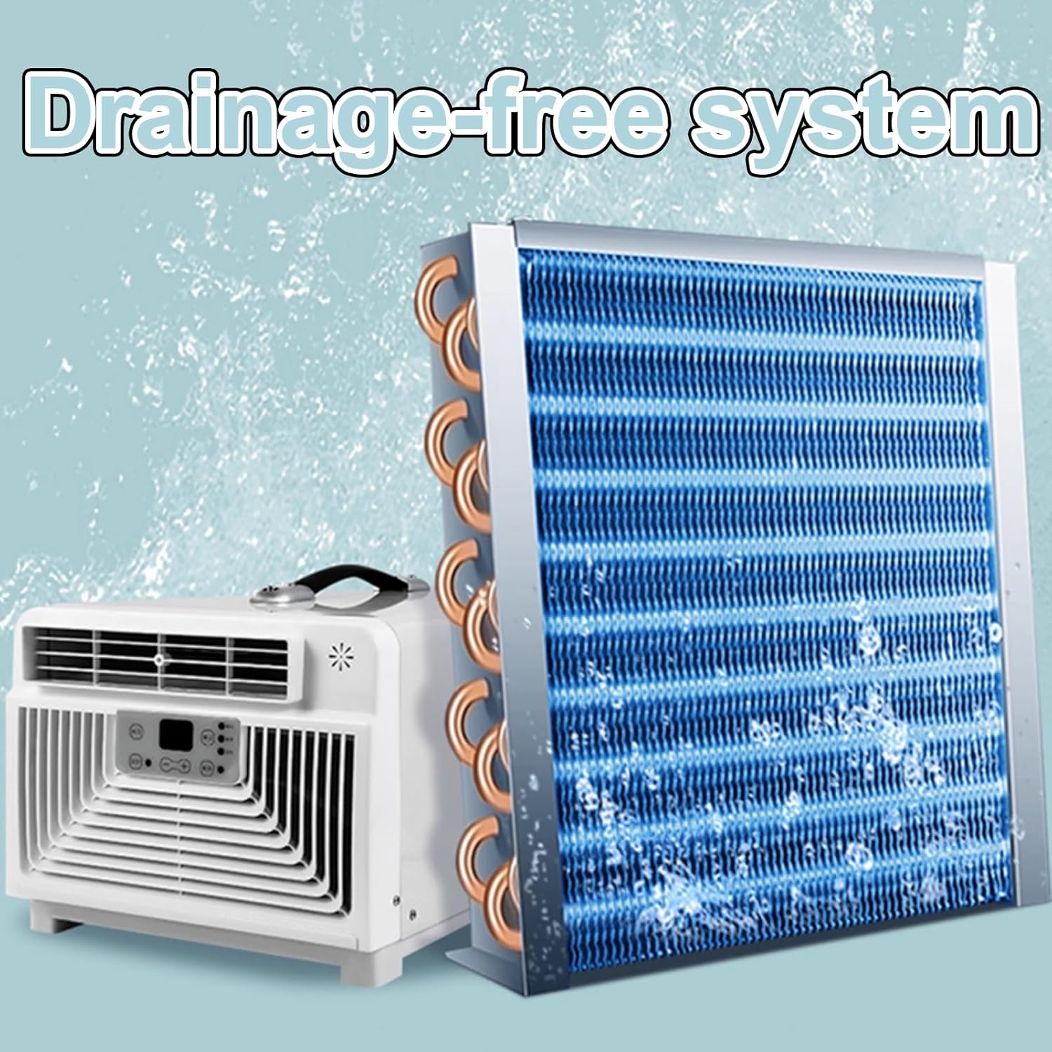 Portable Air Conditioner 3-in-1 AC Unit with Panel Control and Remote Control 1-12H Timer Coverage Area 6 Square Meters Evaporative Air Cooler for Home Office(220v)