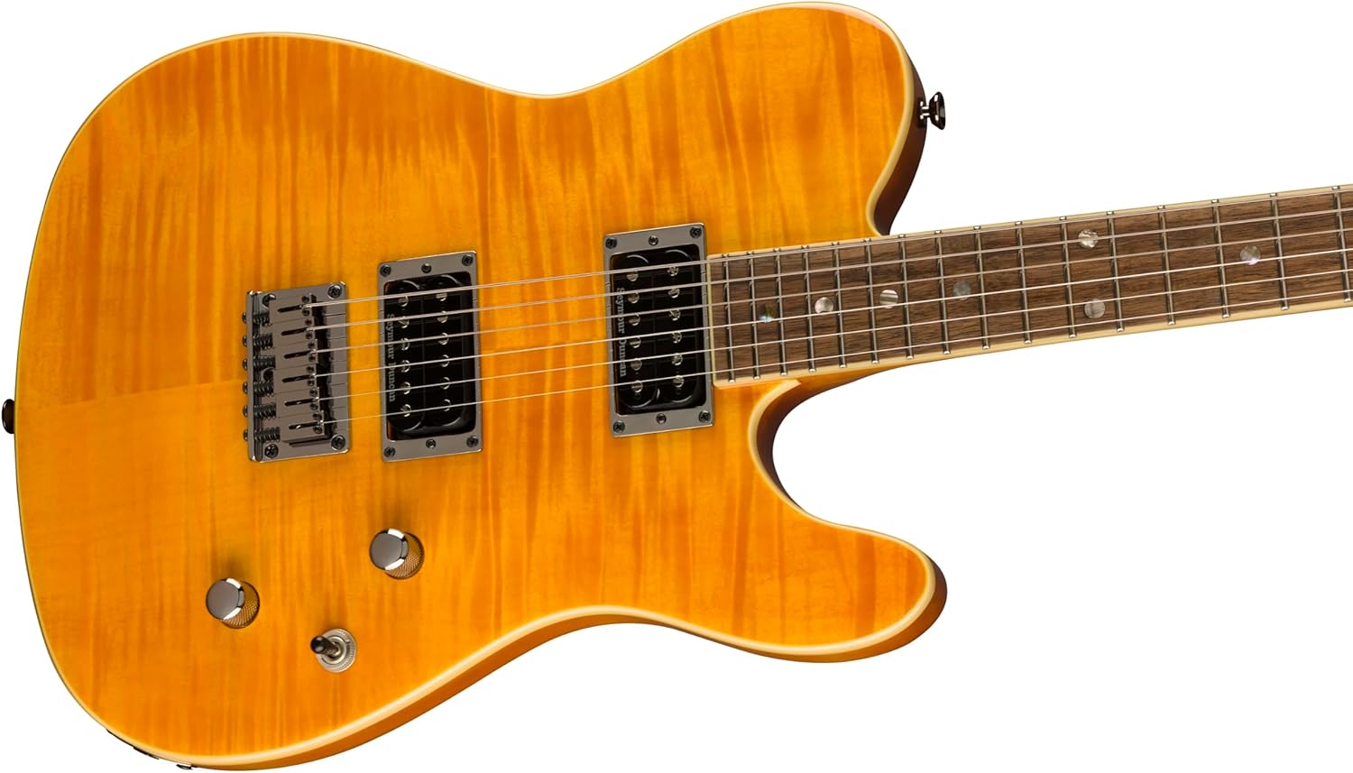 Fender Custom Telecaster FMT HH Electric Guitar, Features Seymour Duncan '59/Pearly Gates Humbuckers with Coil Tap, with 2-Year Warranty, Amber