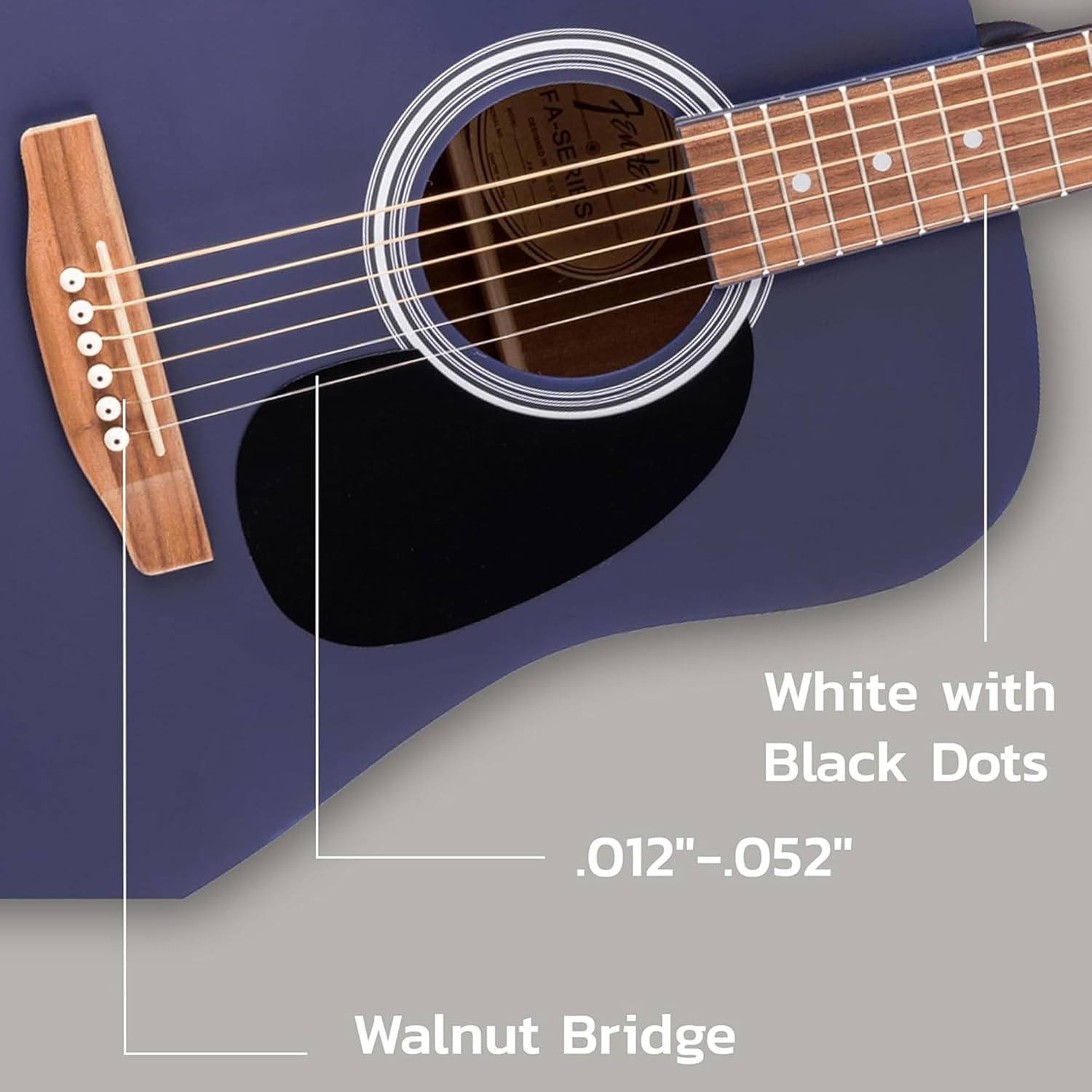 Fender FA Series Dreadnought Acoustic Guitar - Saphire Blue Bundle with Gig Bag, Strings, Picks, and Austin Bazaar Instructional DVD