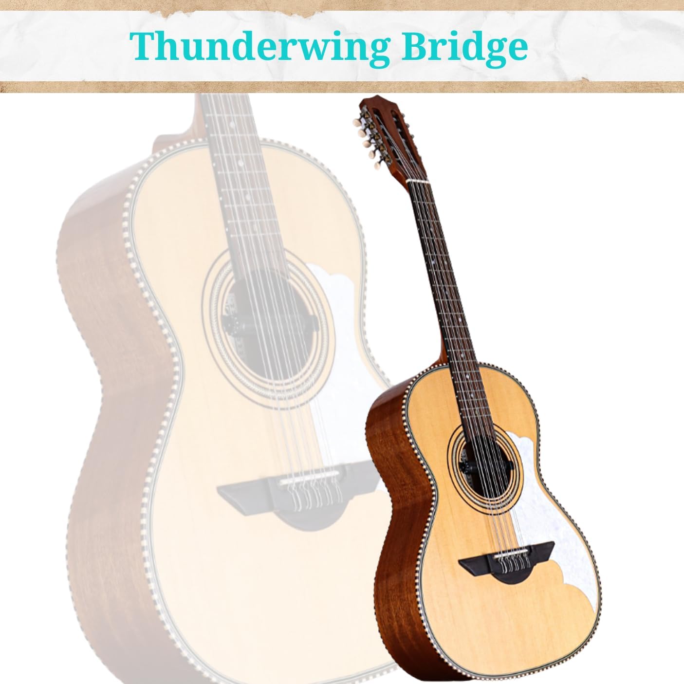 H. Jimenez LBQ2NCE Bajo Quinto El Musico Series Non-Cutaway Acoustic-Electric