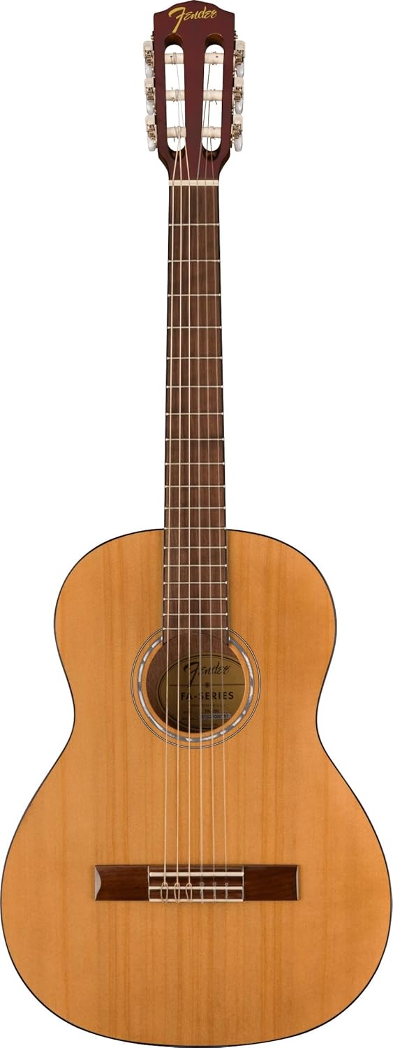 Fender FA-15N 3/4 Scale Nylon String Acoustic Guitar, Natural, with Gig Bag
