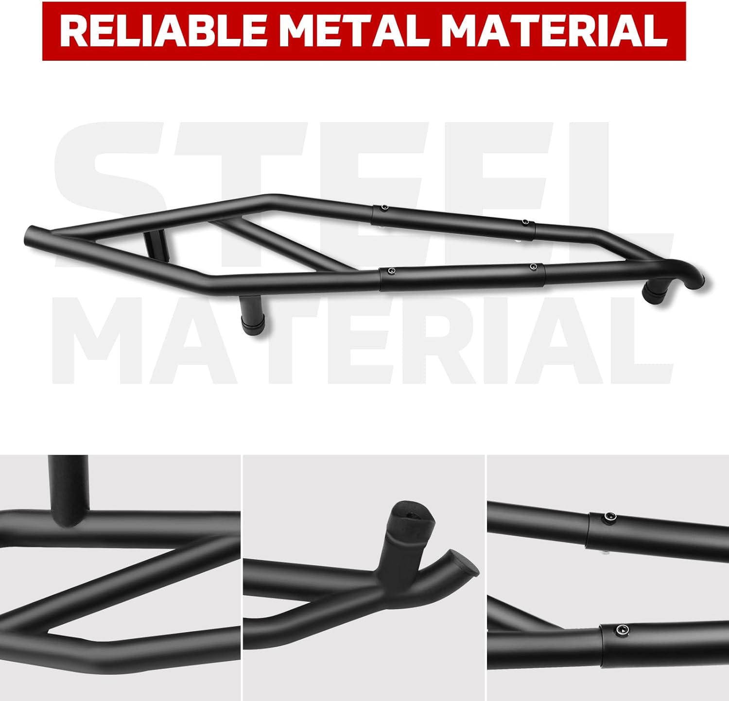 Nerf Bars Rock Sliders for 2024 Can-Am Maverick R, Combined Side Bumper Brush Guard Side Steps Nerf Bars Tree Kickers for Can Am Maverick R X RS 2024 2025 Accessories, Replace #715007170