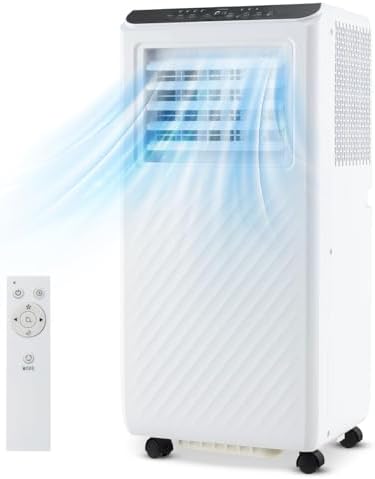 ARLIME Portable Air Conditioner, 10000 BTU 3 -in-1 Air Cooler, Dehumidifier & Fan w/LED Display, Remote Control, 24H Timer, Sleep Mode & Window Installation Kit, AC Unit Cools up to 350 Sq.Ft.