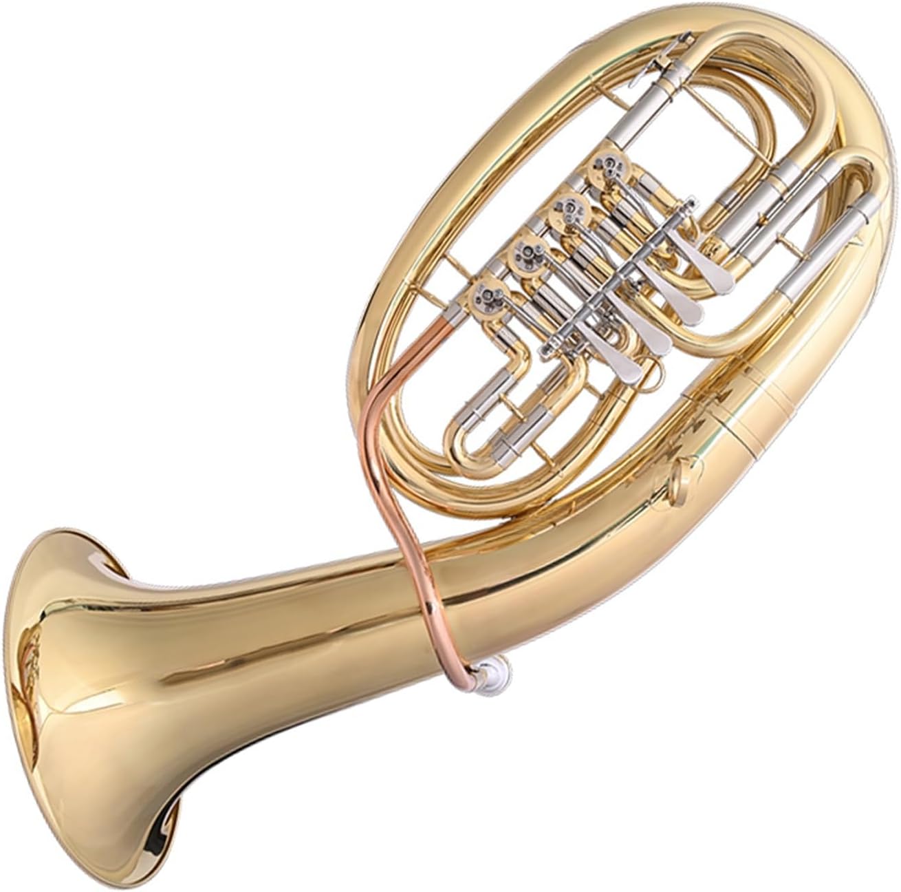 Four Flat Key Euphonium Horn Instrument In B For Beginners And Professional Performance Euphonium All-brass Instrument