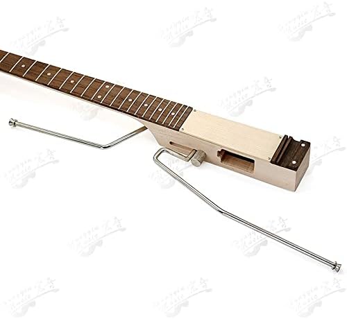 Folk Mute Portable Folding Acoustic Guitar Travel DIY Combination Set Beginner Practice Business Trip Maple Rosewood Guitar ​Neck Replacement (Color : White)