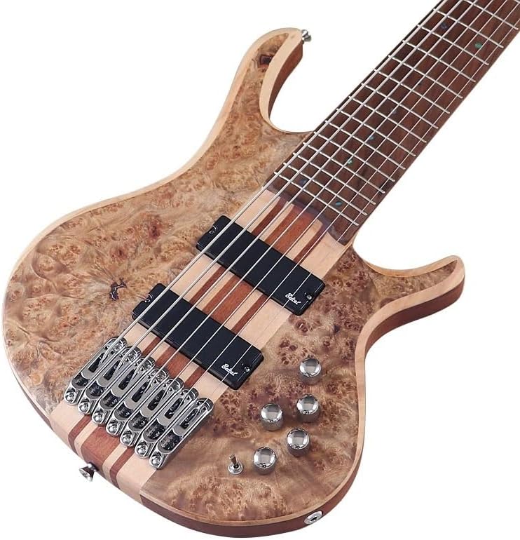 7-String Active Electric Bass Guitar, 43-Inch Full Size, Neck-Through,Canada Maple Neck & Fretboard