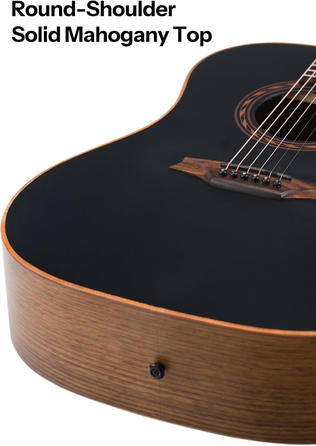 Bromo BAT 9ME BK SG Solid Top Dreadnought Acoustic Guitar